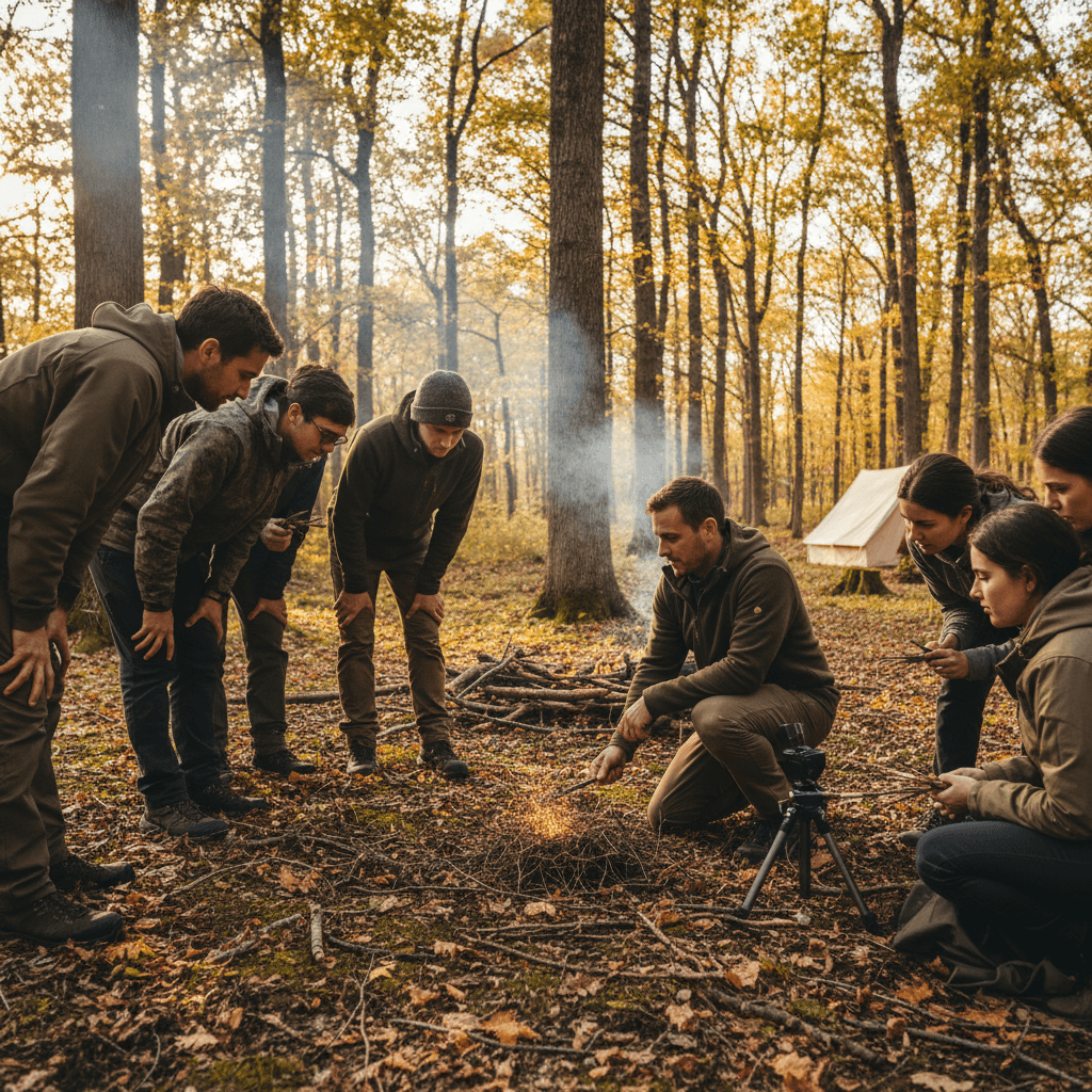 Fire management instruction with group learning