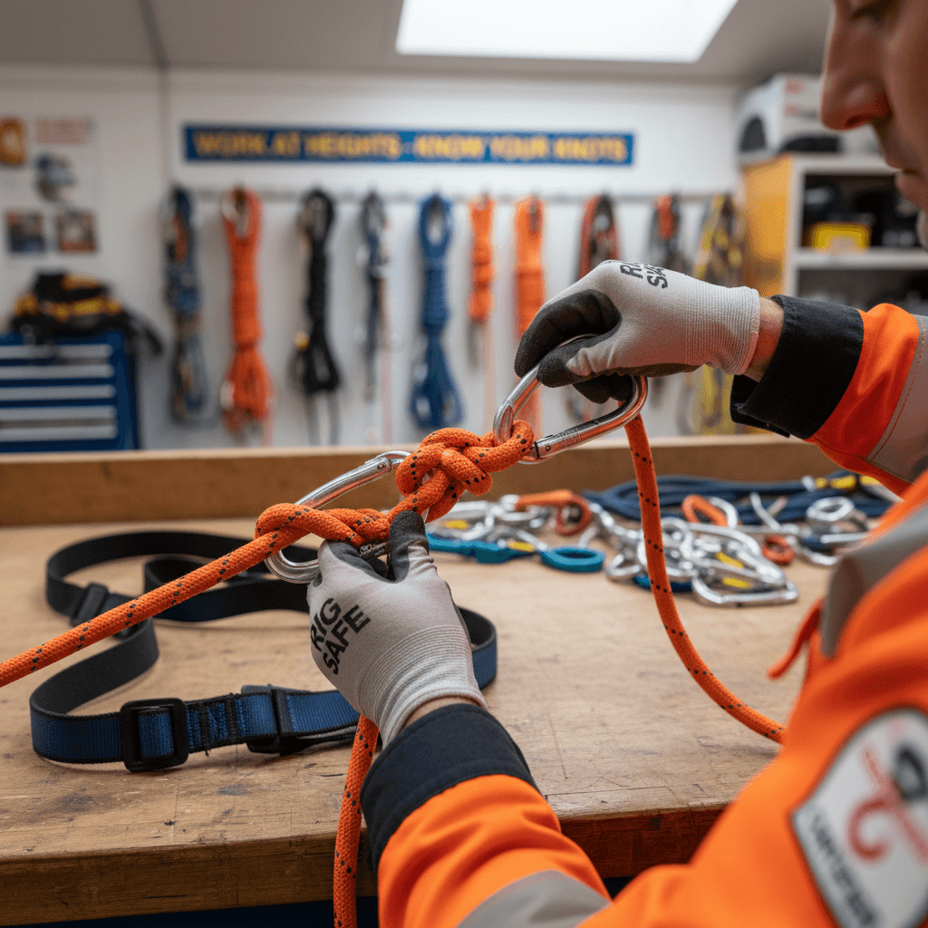 Instructor demonstrating essential knot techniques